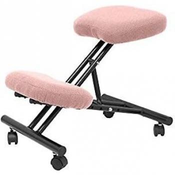 Piqueras Y Crespo 37BALI710 - Taburete ergonómico para oficina, Rosa