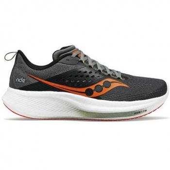 Saucony Ride 17 Men's Neutral Running Shoes - Grey/Shadow/Orange