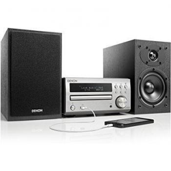 Denon D-M 40 - Sistema de audio, tamaño micro, color plata y negro