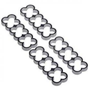 Alphacool Eiskamm Alu X12 - 4mm Silver Cable Management Clips - 4 Pieces