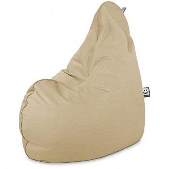 Puff Pera Relax Terciopelo Vintage Beige XL HAPPERS - Cómodo, ligero y resistente, tejido de tacto piel de melocotón