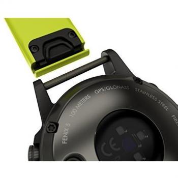 Garmin QuickFit 22 - Correa de Repuesto de Silicona, Color Negro y Plateado