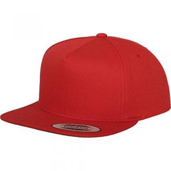 Flexfit Classic 5-Panel Red Snapback Cap