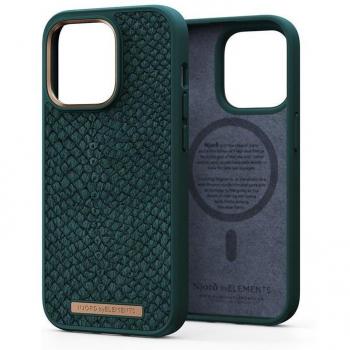 Funda Magsafe Njord Piel de Salmón Verde Oscuro para iPhone 12/13/14 Pro