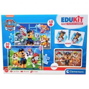 Paw Patrol 4-in-1 Edukit - Memory, Puzzle, Dominoes & Blocks