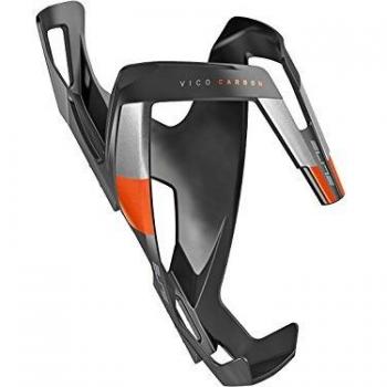 Elite Vico - Jaula para Botellas de Carbono, Color Negro y Naranja