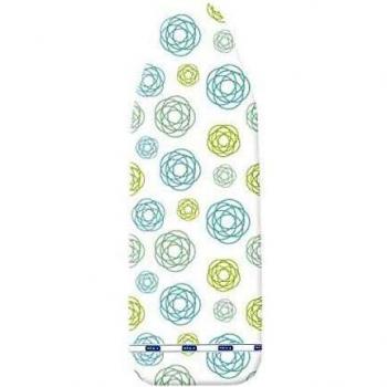 Wenko Basic Blanco florecido Funda para Tabla de Planchar, Tela, Multicolor, Estándar