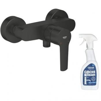 Mezclador de ducha mecánico negro Start + limpiador GrohClean - Grohe