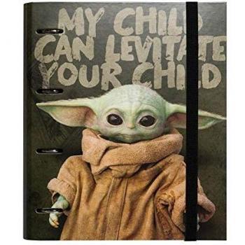 Grupo Erik - Carpeta 4 anillas troquelada Baby Yoda - The Mandarlorian, Star Wars, A4