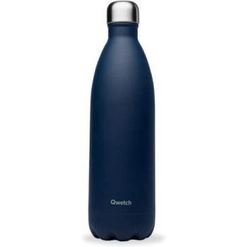 Gourde Isotérmica Qwetch 1L Azul Noche - Inox, 24h Frío y 12h Calor, Ecológica y Reutilizable
