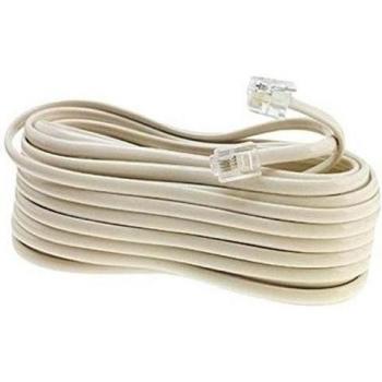 Cable RJ11 para teléfono de 15 metros, telefónico, telefonía, ADSL, enchufe para módem, hilo, hilos, cables
