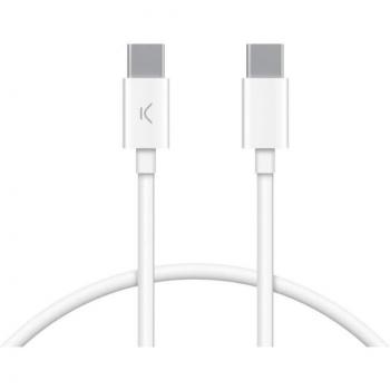 Ksix Cable de Carga USB-A a USB-C 12W 1m Blanco