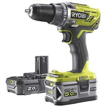 Ryobi R18DD3-252S - Taladro atornillador de 2 velocidades con 2 baterías