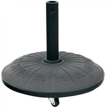 Soporte de sombrilla redondo con ruedas 25 kg Gris - Hespéride