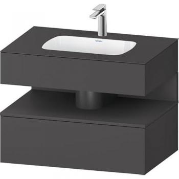 Lavabo Encastrado Duravit Qatego con Base de Lavabo Consola, 800x550x600mm, Grafito Mate