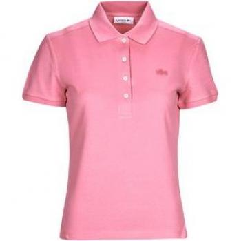 Lacoste Polo PF5462 mujer piqué algodón stretch manga corta rosa chicle tamaño 38