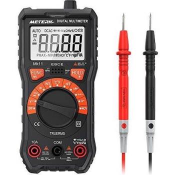 Multímetro Meterk 2000 Cuentas Multímetro Digital Multi Tester AC/DC Resistencia Capacidad ncv-116 de frecuencia de prueba prueba Medición de Temperatura Continuidad con Flash Light Trasero Iluminación Gran Pantalla LCD