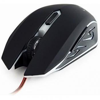 Gembird MUSG001R USB 2400DPI Ambidextro Negro Rojo ratón