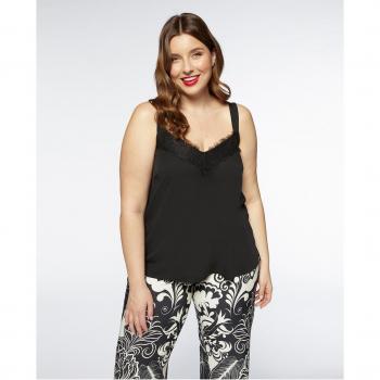 Top Fiorella Rubino con Encaje y Escote V