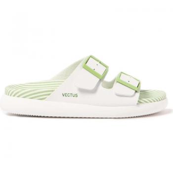 Sandalias planas ecológicas para mujer Vegtus Tanami Stripes Green Cactus