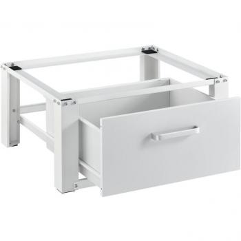 Base con Cajón para Lavadora y Secadora 63 x 54 x 31 cm Blanco - Capacidad 150 kg