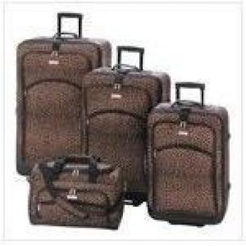 Conjunto de equipaje de leopardo