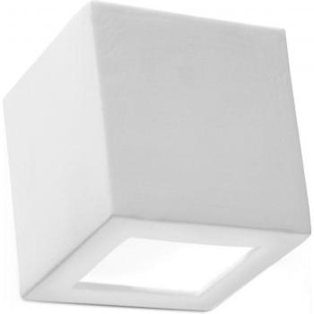 Aplique de Pared LEO Cerámica/Vidrio Blanco E27 LEDBOX