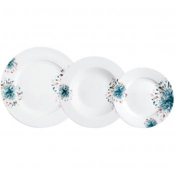Bidasoa Sira - Vajilla de 18 piezas, porcelana, multicolor