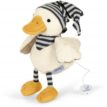 Sterntaler Peluche musical Edda el Pato, Mecanismo musical intercambiable, Tamaño: M, Blanco