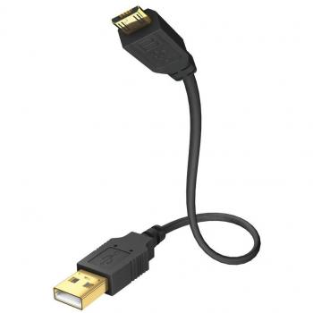 Cable USB 2.0 de Alta Velocidad Inakustik Premium (Conector USB 2.0 A a Micro B, 2m)