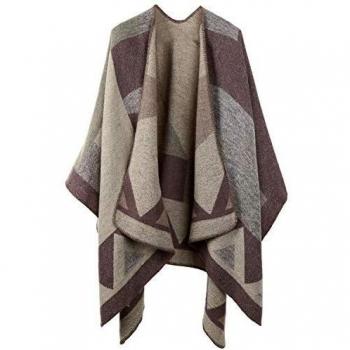 VBIGER Poncho de Punto de Mujeres Elegantes para Invierno