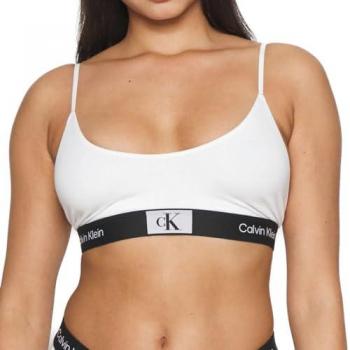 Sujetador Bralette Unlined CK96 para Mujer, Algodón Orgánico Sostenible, Color Blanco, Talla XS