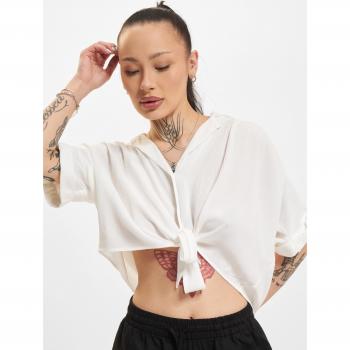 Camisa de mujer Only Paula Life blanca de manga corta con lazo