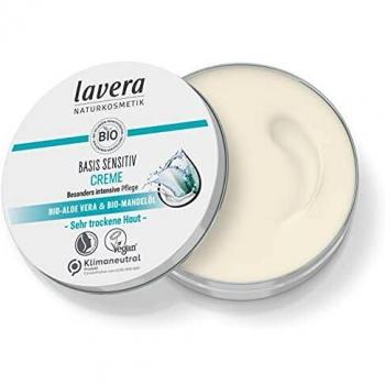 Lavera Basis Sensitiv All-Purpose Cream with Organic Aloe Vera and Almond Oil, 150 ml