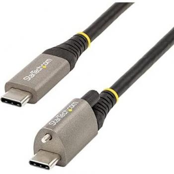 StarTech.com 20 Top Screw Locking USB C Cable with 10Gbps Speed, USB 3.2 Gen 2 Type-C, and 100W Power Delivery Charging