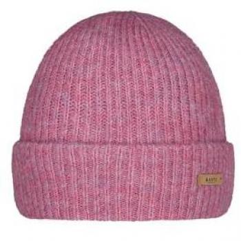 Barts Witzia Women's Soft Stretchy Ribbed Knit Beanie Hat in Mauve/Rose - One Size