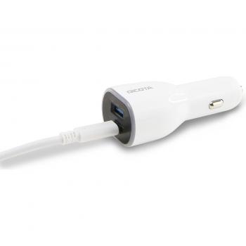 Cargador de Dispositivos Móviles DICOTA D31932 para Laptop, Smartphone y Tableta - Blanco - Encendedor de Cigarrillos Auto (100W)