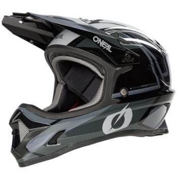 Casco de Descenso MTB O'Neal Sonus Split V.23 Negro-Gris Talla S con Carcasa ABS y Cierre Magnético