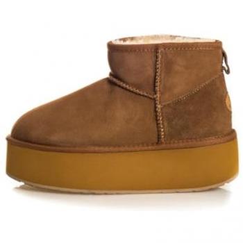 EMU Australia Stinger Micro Flatform Boots - Women's Beige Winter Platform Boot Size 39