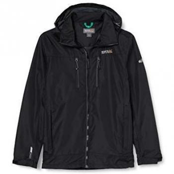 Regatta Calderdale II - Chaqueta Impermeable para Hombre, Hombre, Color Negro - Negro, tamaño Large