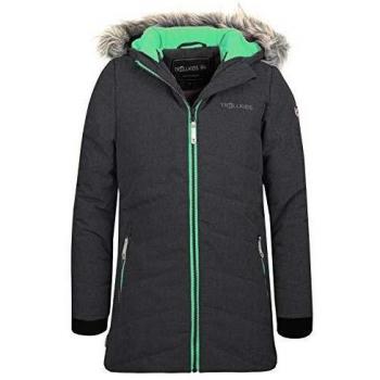 Trollkids Lifjell - Chaqueta de esquí impermeable y cortavientos para niña Antracita Melange Menta 116 cm