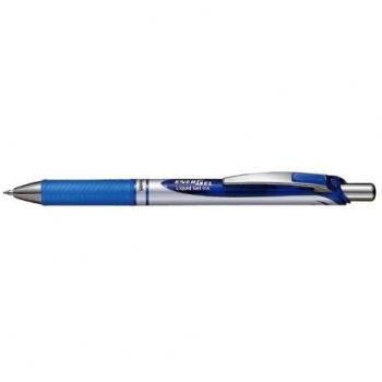 Pentel – Lote de 6 bolígrafos tinta de gel EnerGel BL77, azul