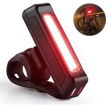 Luz Trasera Bicicleta, Fivanus Lámpara Trasera Portátil USB Recargable 3W 100 Lúmenes Viernes Negro, 6 Modos adaptable a cualquier tipo de bicicleta, cascos o mochilas, seguridad y advertencia