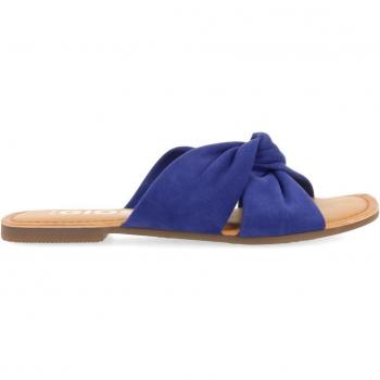 Gioseppo Sandalias Agira Azules de Piel para Mujer - Verano, Pala Cruzada