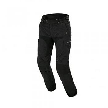 Macna Novado Pantalones Textiles Impermeables para Motocicletas Negros (Tamaño L)
