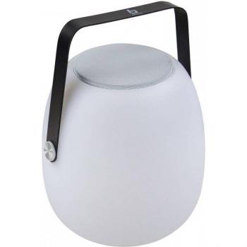 Lámpara de mesa Wade con altavoz Bluetooth recargable LED en blanco y negro