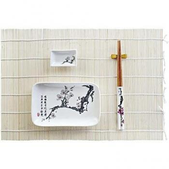 Set de Sushi DKD Home Decor Cerámica Bambú