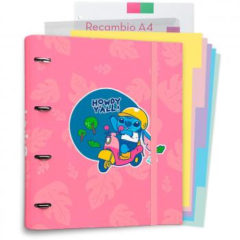 Carpeblock 4 Anillas Premium Disney Stitch