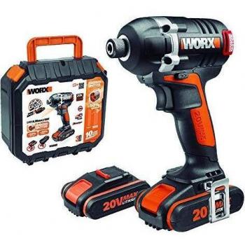 WORX WX292 - Atornillador de Impacto Brushless 20V 2Ah 2bat