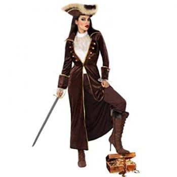Disfraz de Pirata Elegante Marrón para Mujer Adulto Talla M